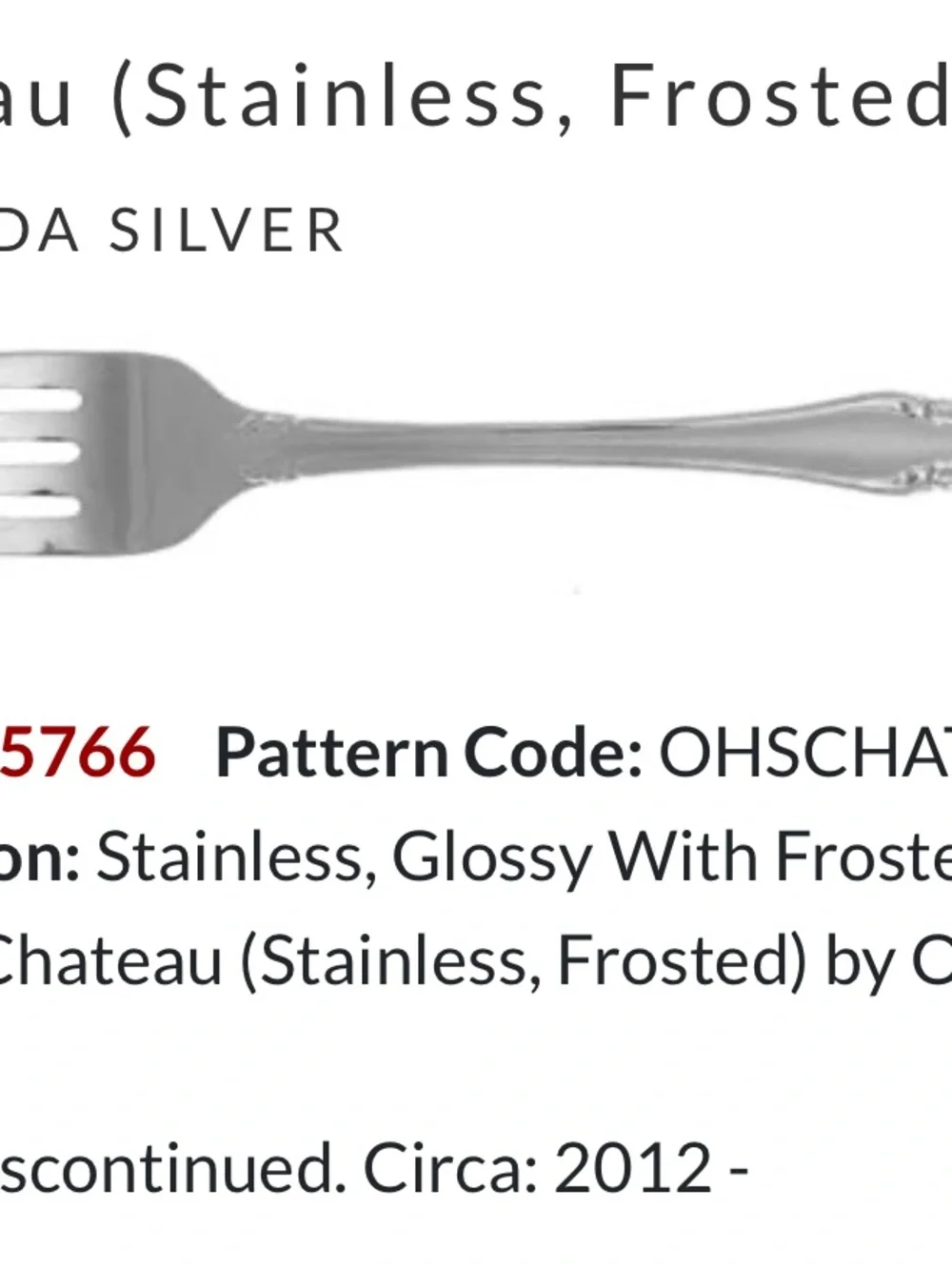 Oneida Château stainless deluxe  flatware replacement knife fork spoon ornate